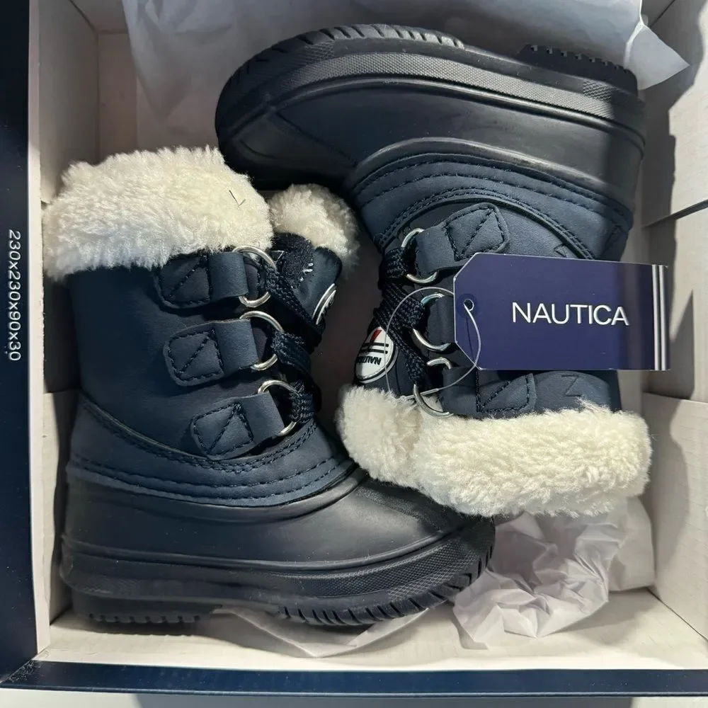 Nautica Baby Boys Duck Boots Kids Waterproof Rain Snow sz 5 NEW # box 938